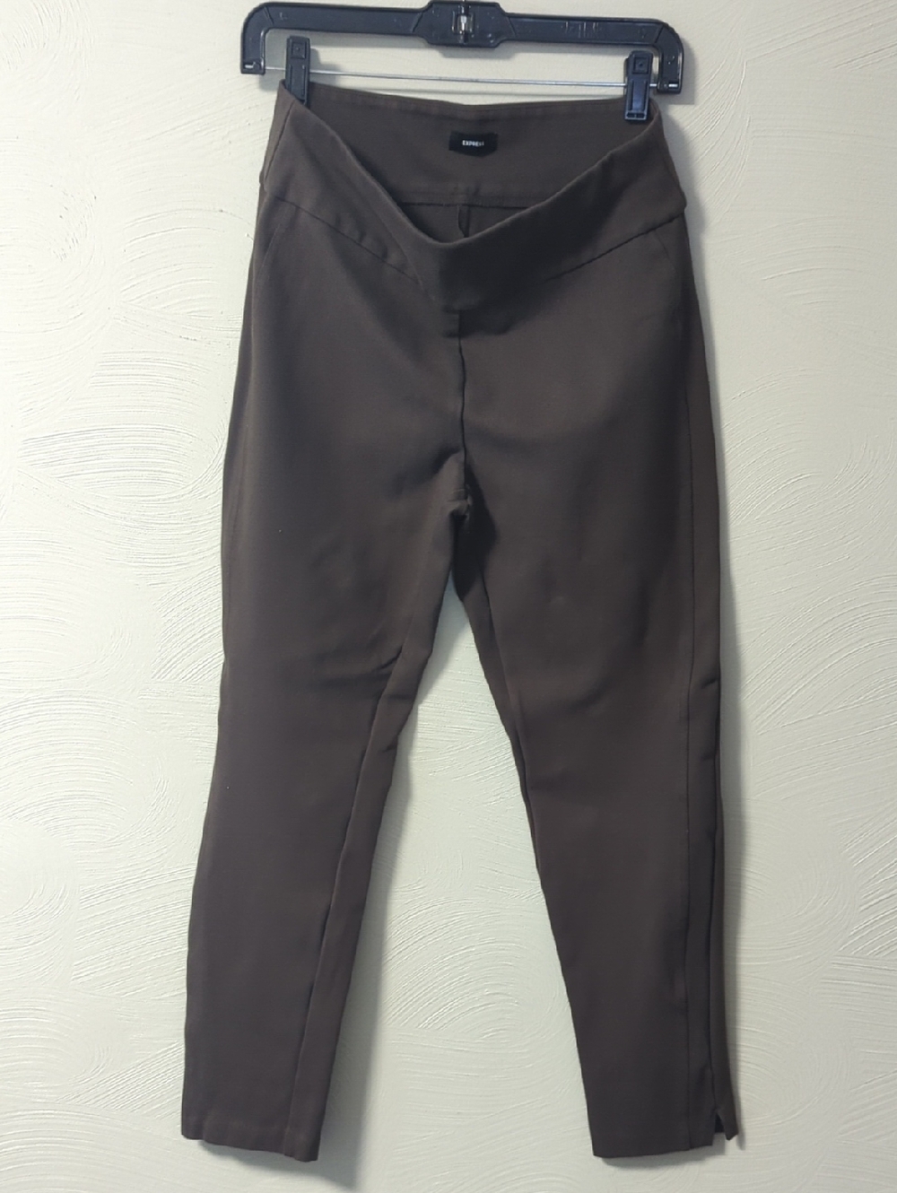 Express Brown Stretch Waistband Pants